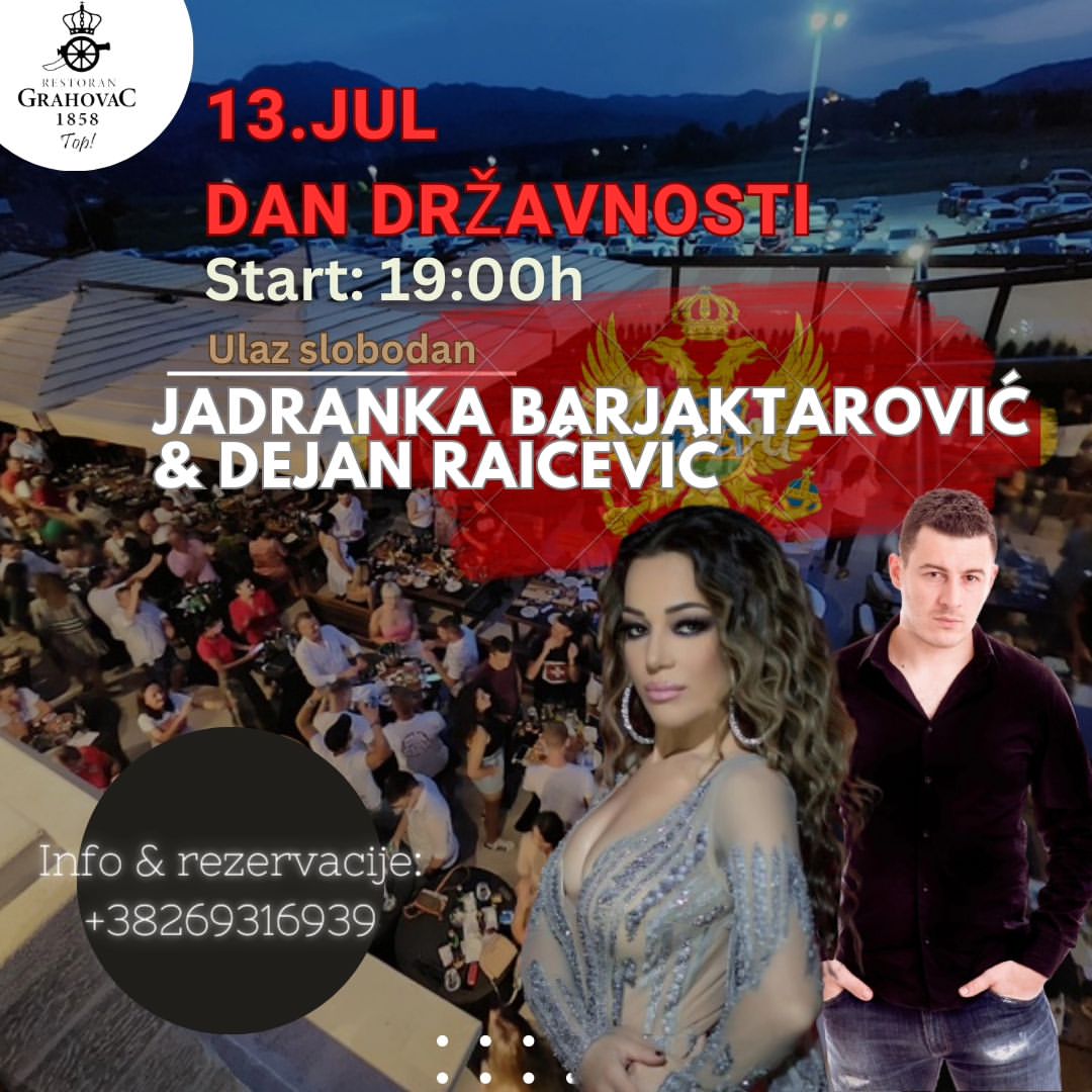 Dan državnosti 13.jul u restoranu Grahovac 1858