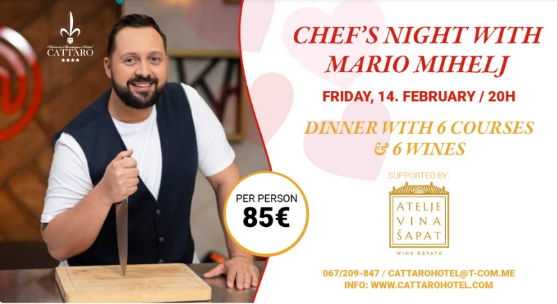 Valentine's Day with Michelin star Chef at Hotel Cattaro