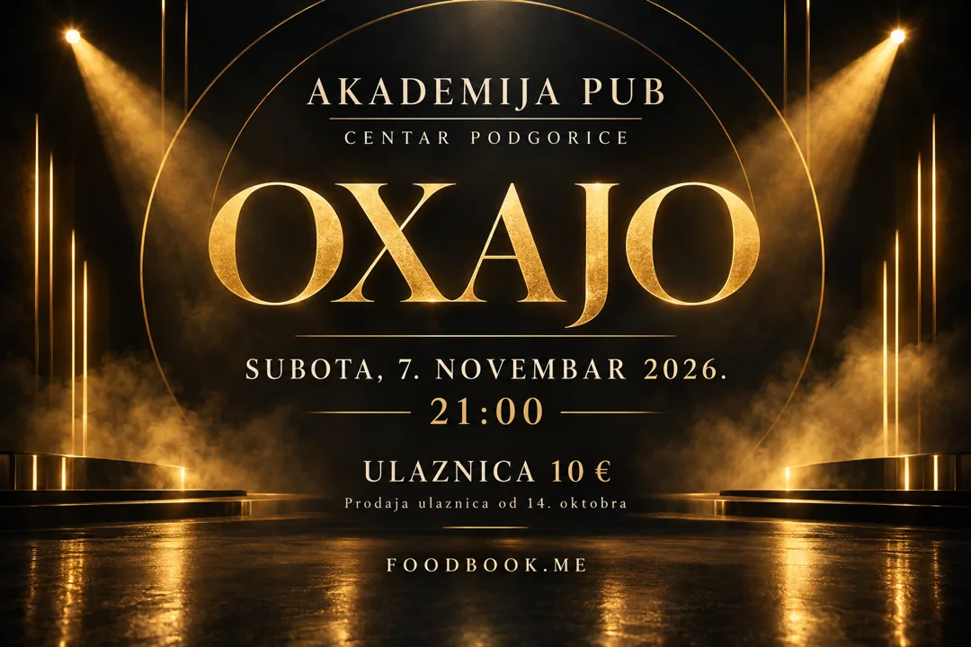 OXAJO u Akademija Pubu u centru Podgorice – 7. novembar