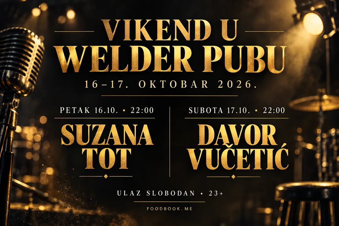 Vikend u Welder Pubu: Suzana Tot i Davor Vučetić – 16. i 17. oktobar