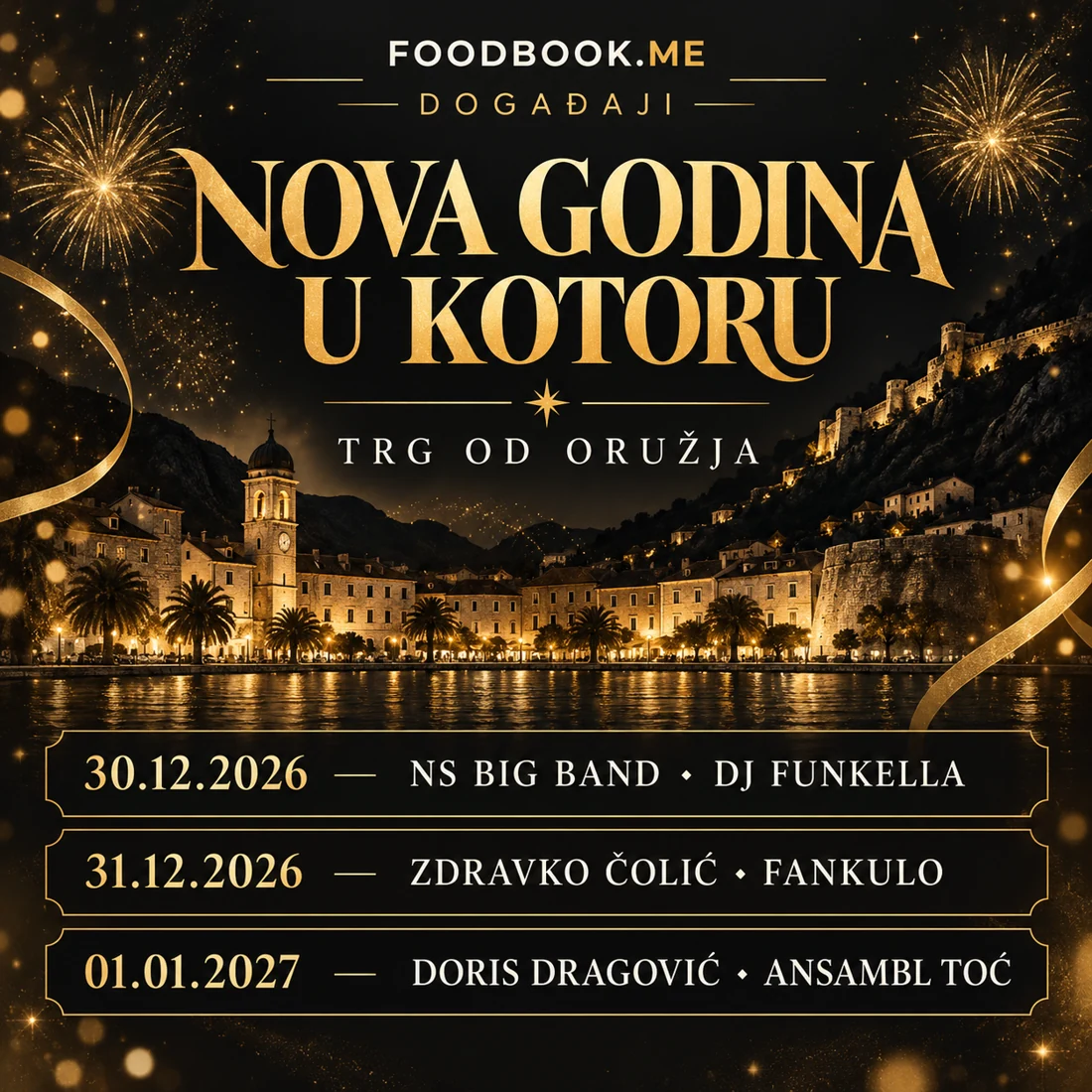 Nova godina 2027 u Kotoru