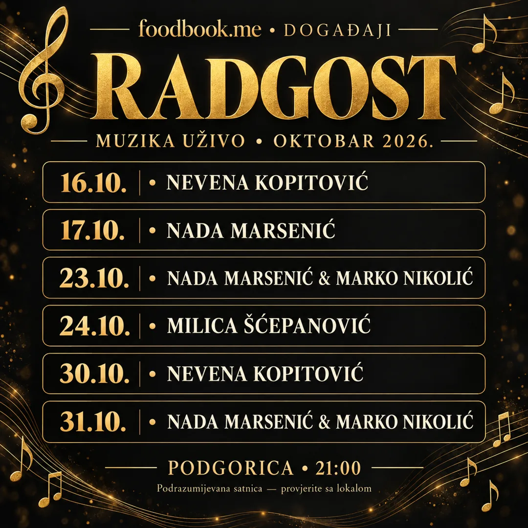 Radgost: muzika uživo u oktobru