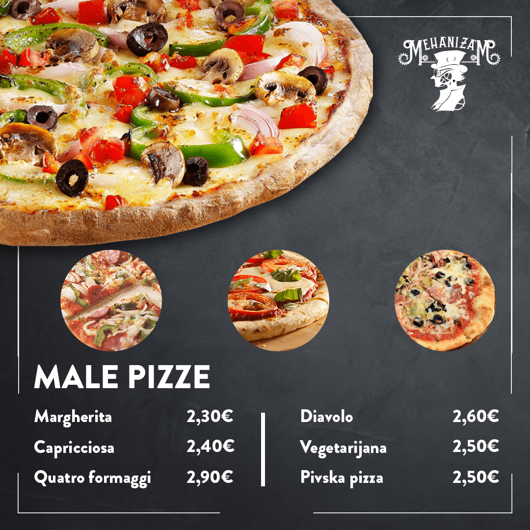 Novo u restoranu Mehanizam - male pizze