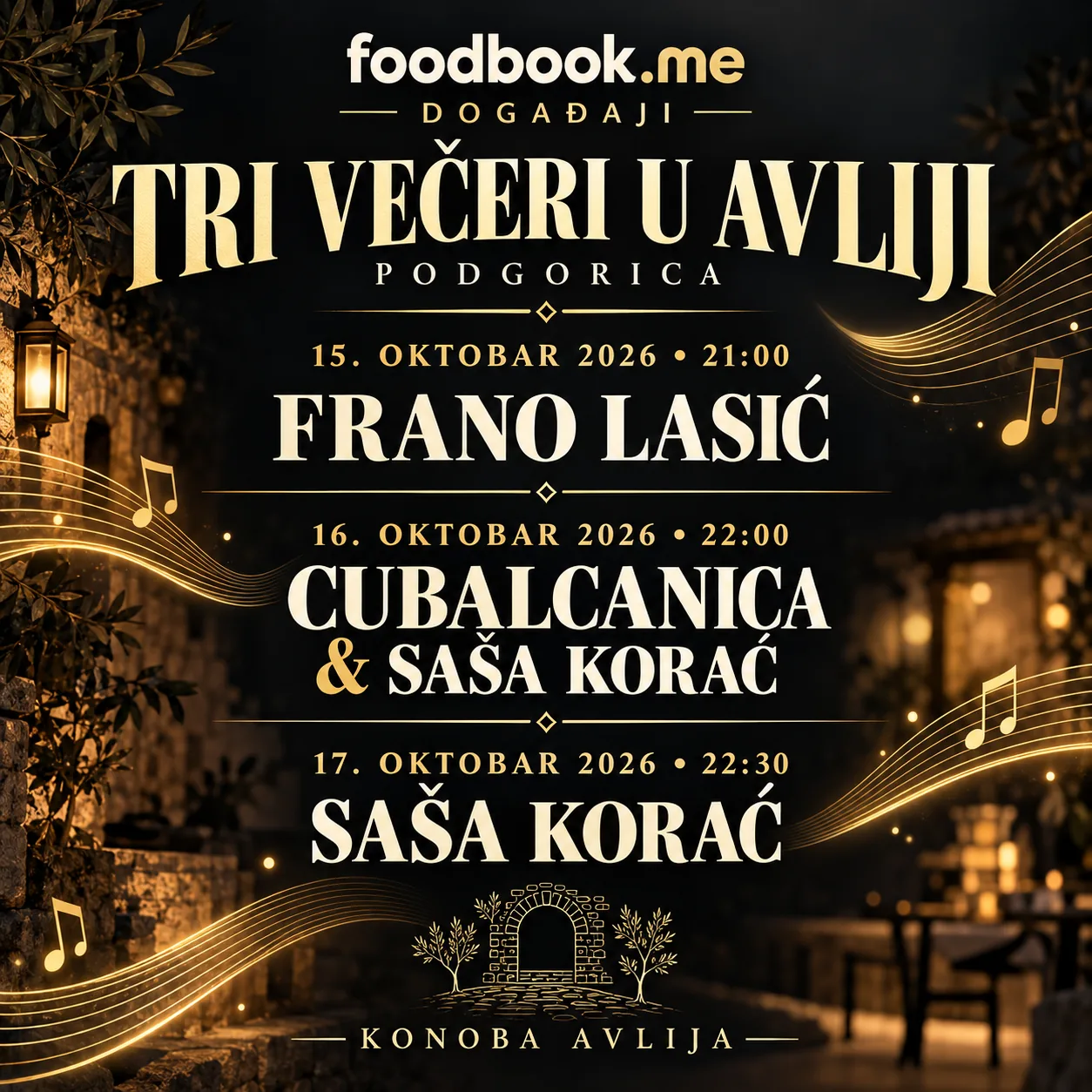Tri večeri muzike u Avliji
