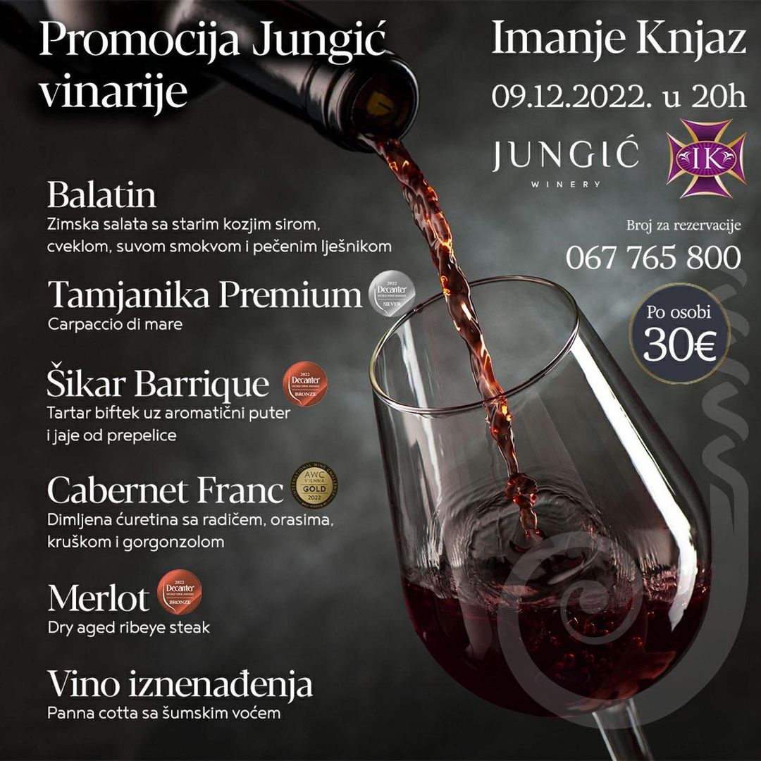 Promocija vinarije Jungić na Imanju Knjaz!