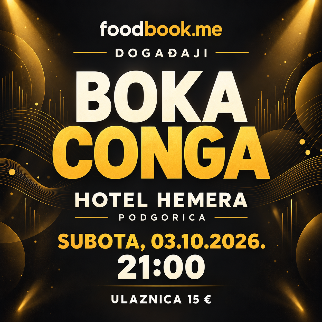 Boka Conga u hotelu Hemera – subota, 3. oktobar