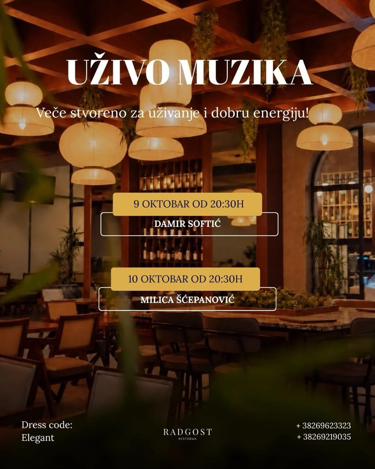 Vikend muzike uživo u Radgostu – 9. i 10. oktobar