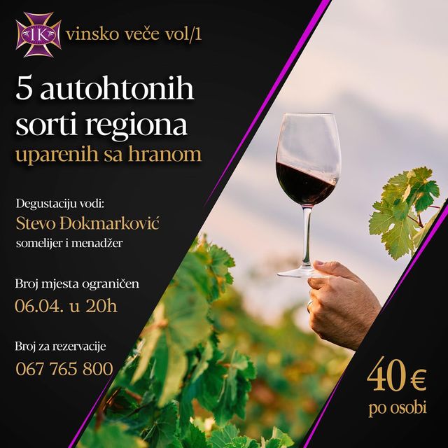 Vinsko veče na Imanju Knjaz