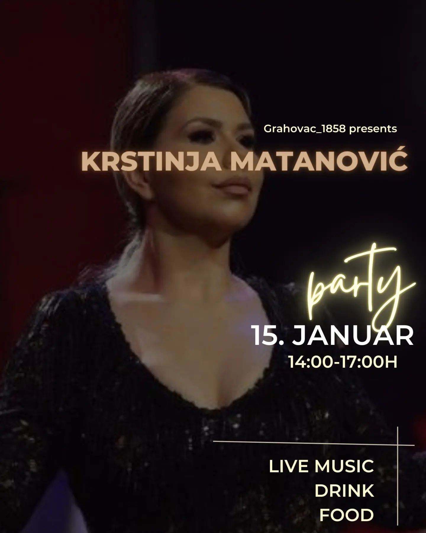 Krstinja Matanović u restoranu Grahovac 1858 - nedjelja!