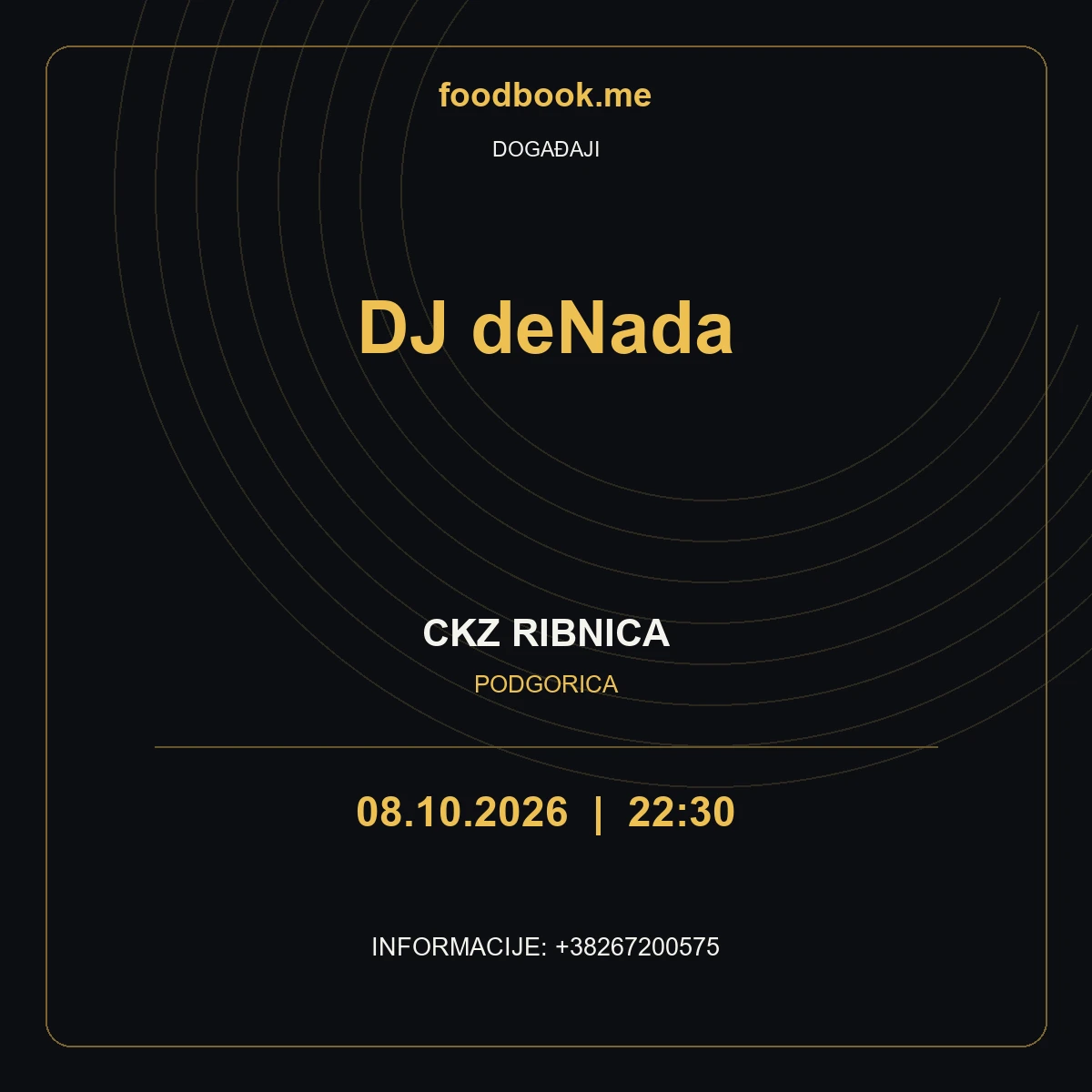 DJ deNada u CKZ Ribnica – žurka otvaranja Drugarica