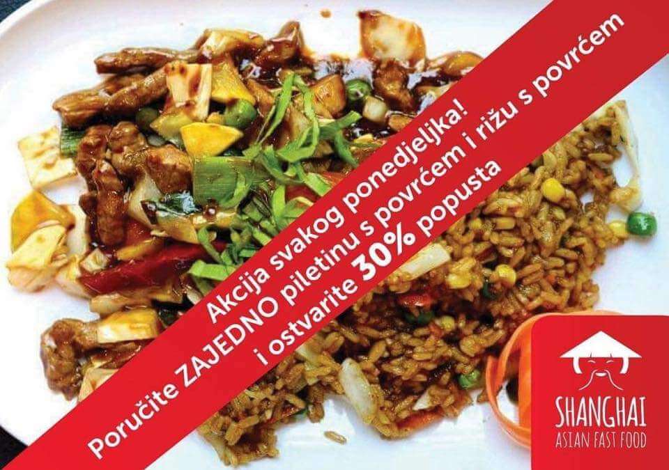 Akcija svakog ponedjeljka u Shanghai Fast Food-u
