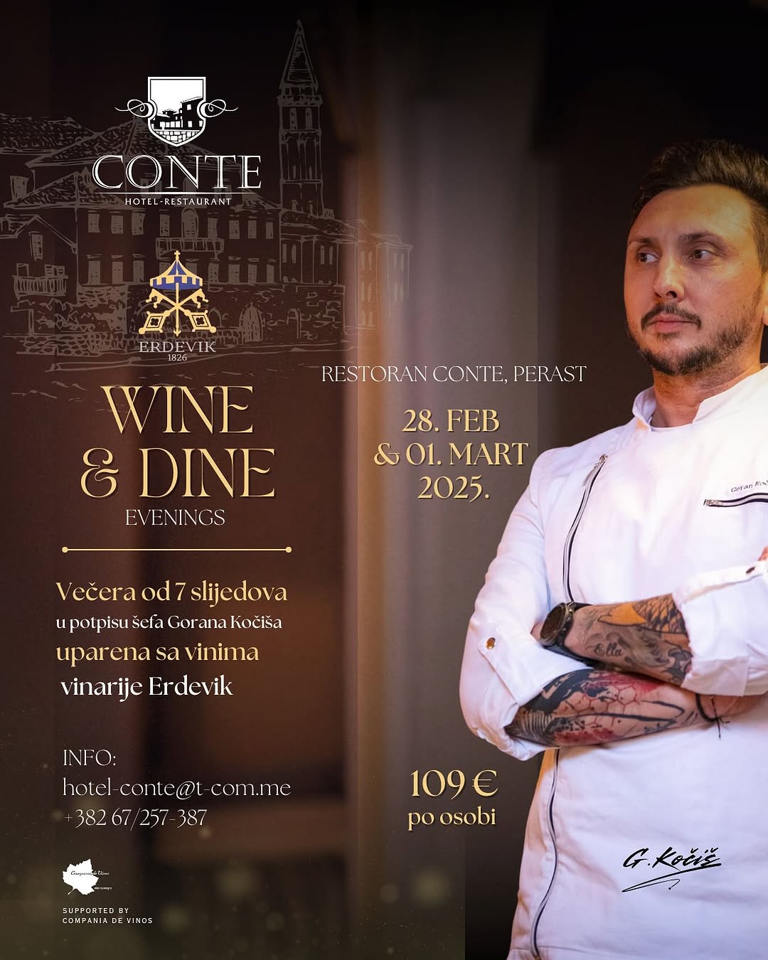 Wine & Dine u hotel-restoranu CONTE