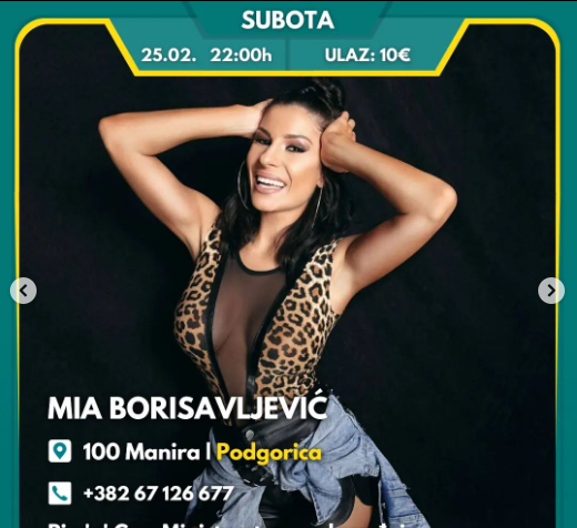 Mia Borisavljevic u restoranu 100 Manira - 25 februar!