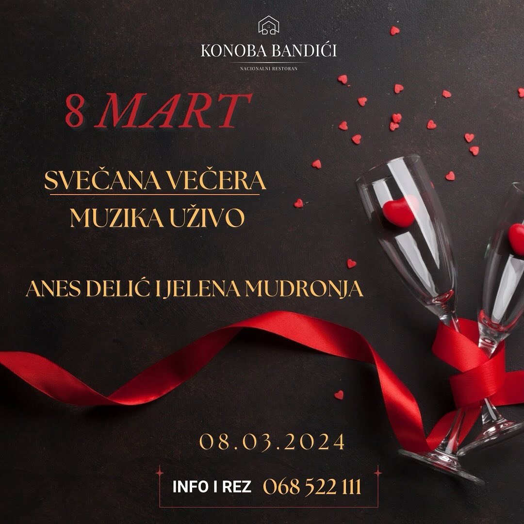 Svečana večera u konobi Bandići za 8 MART!