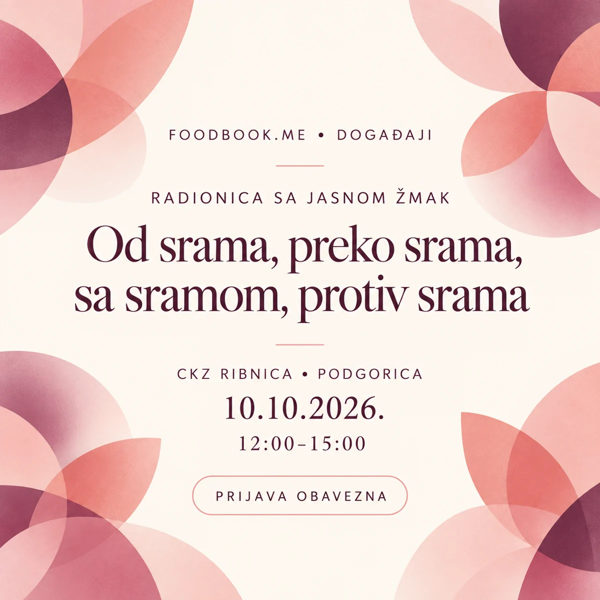 Radionica sa Jasnom Žmak u CKZ Ribnica – 10. oktobar