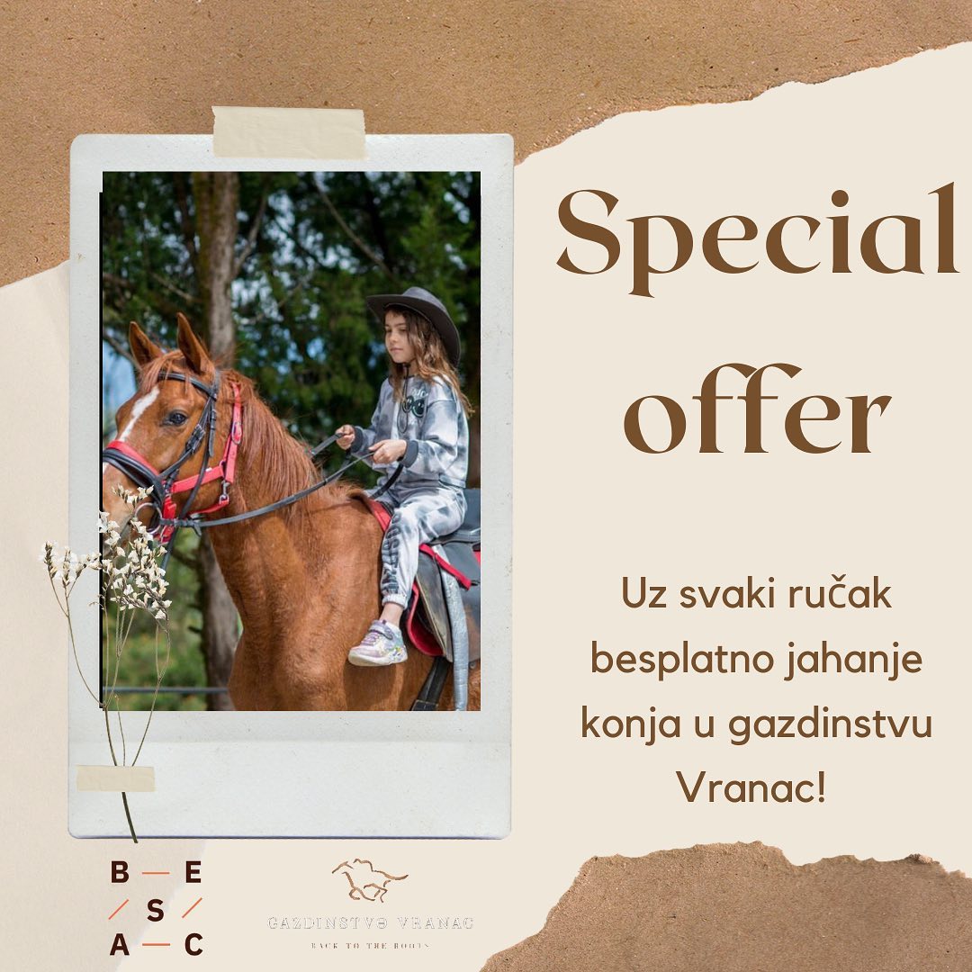 Besplatno jahanje uz ručak u restoranu BESAC na Virpazaru!