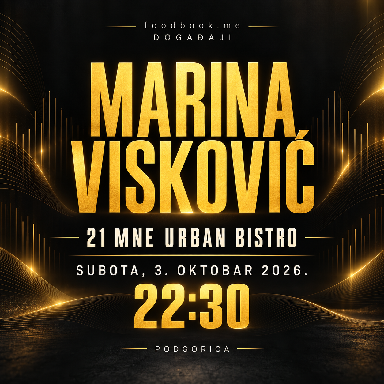 Marina Visković u Urban Bistrou – 3. oktobar