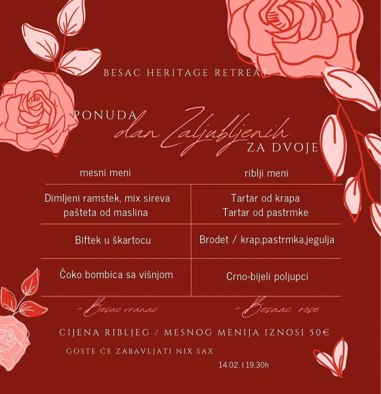 Ponuda za Dan zaljubljenih na tvrdjavi BESAC!
